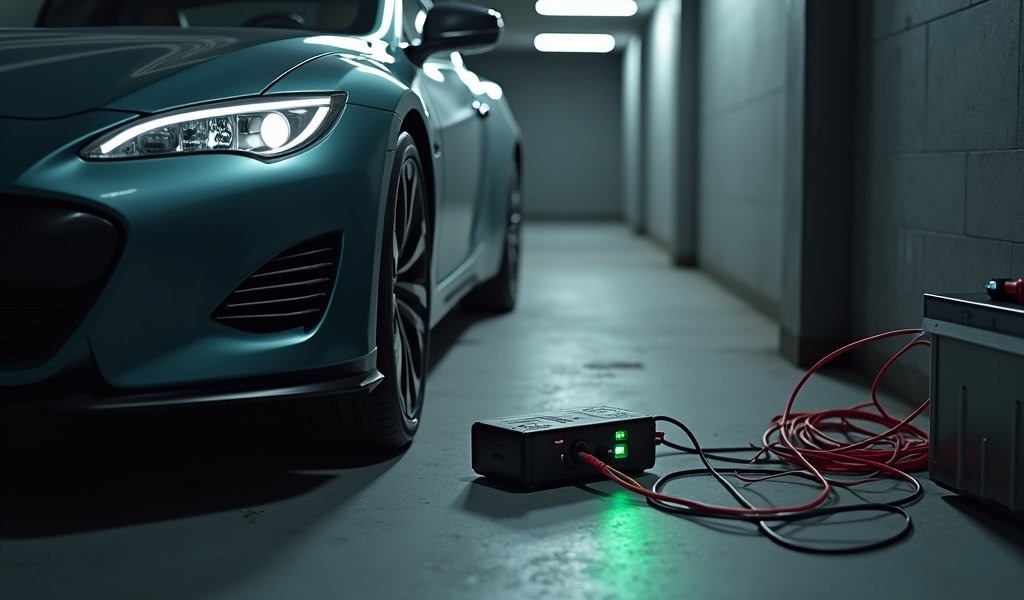car battery maintainer for storage