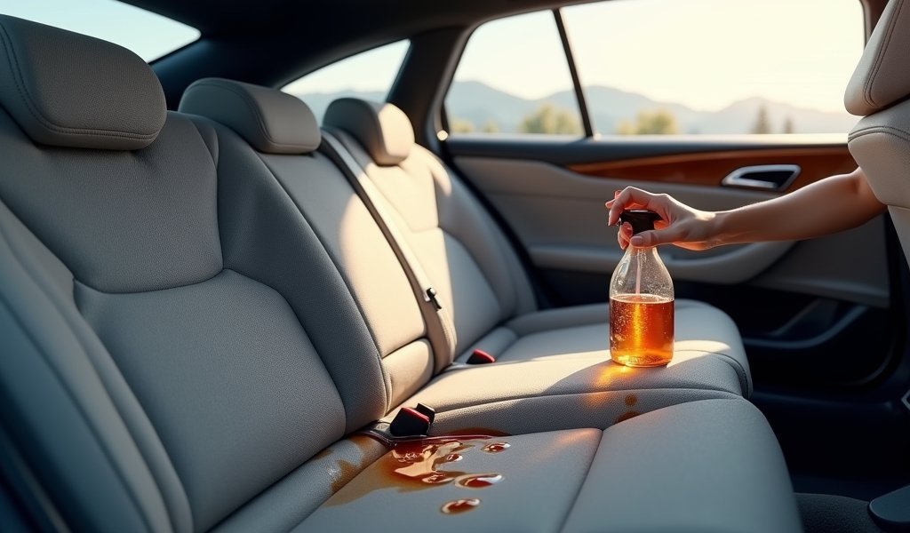 remove soda stains from car seat