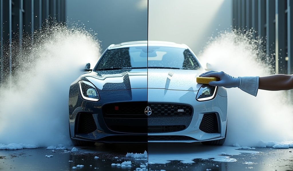 touchless car wash vs hand wash